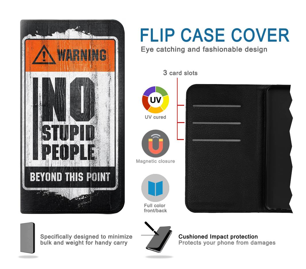 Flip case Samsung Galaxy Note9 No Stupid People