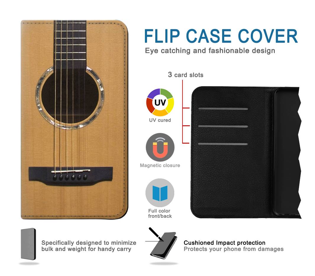 Flip case Samsung Galaxy A22 4G Acoustic Guitar