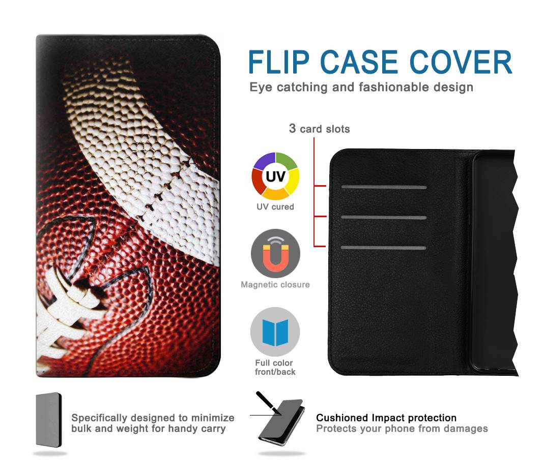 Flip case iPhone 12 Pro, 12 American Football