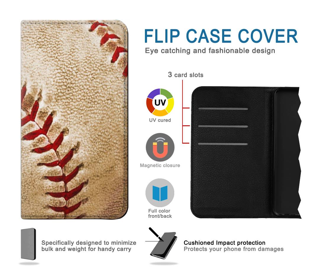 Flip case Motorola Moto G Power (2021) Baseball