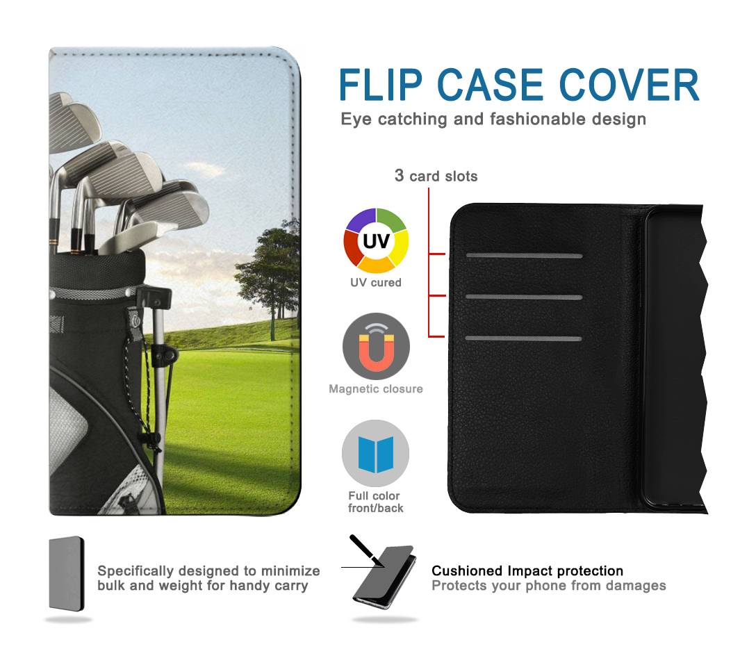 Flip case Motorola Moto G Play (2021) Golf