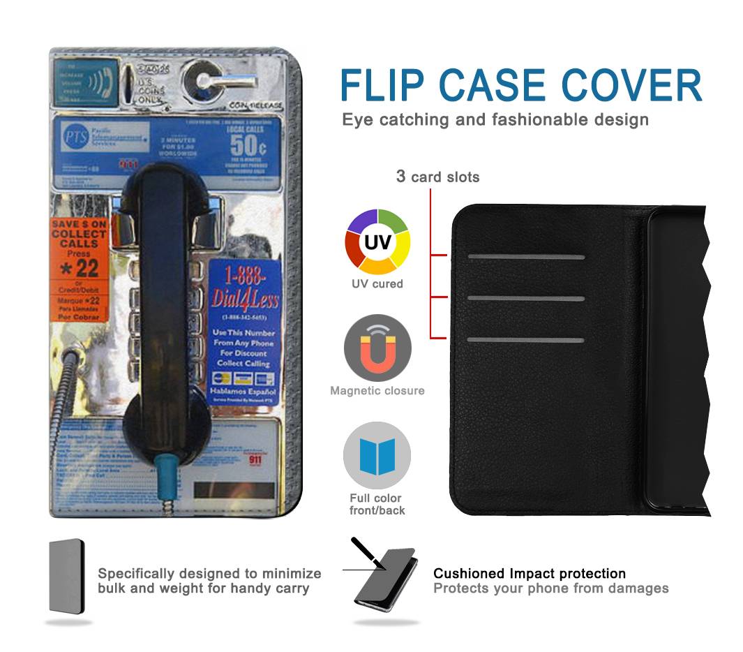 Flip case Samsung Galaxy Flip3 5G Payphone