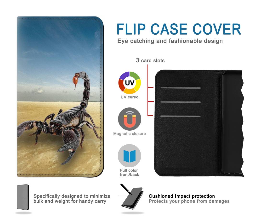 Flip case Google Pixel 4a Desert Scorpion