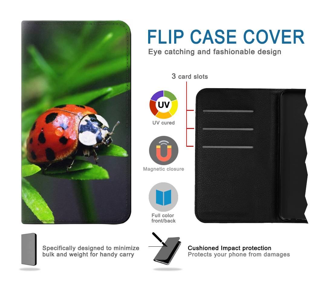 Flip case LG V60 ThinQ 5G Ladybug