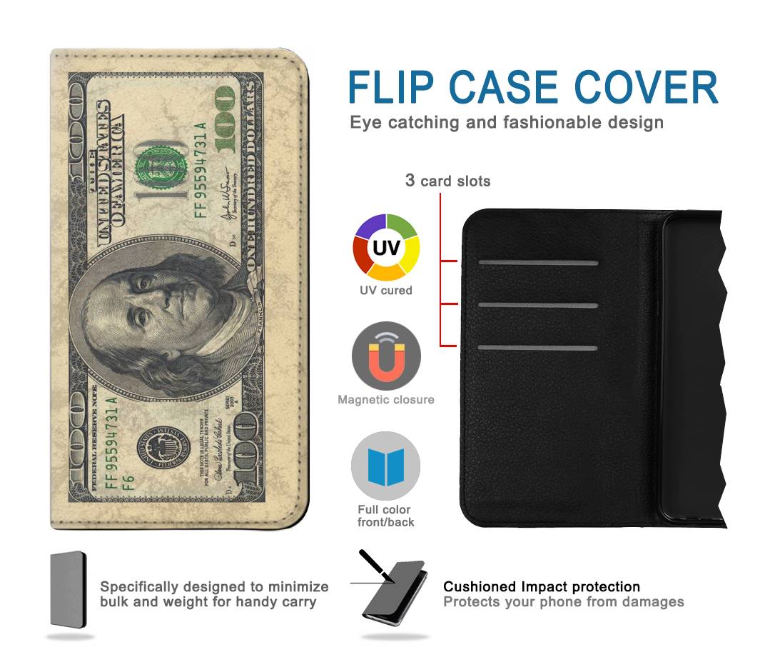 Flip case Samsung Galaxy A22 5G Money Dollars