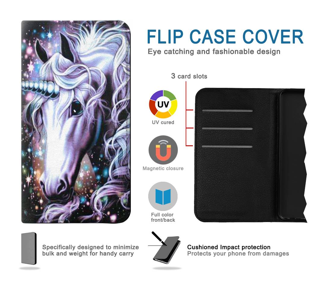 Flip case Google Pixel 6 Unicorn Horse