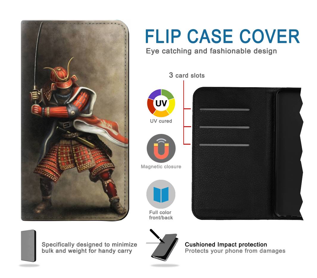 Flip case Samsung Galaxy Fold3 5G Japan Red Samurai