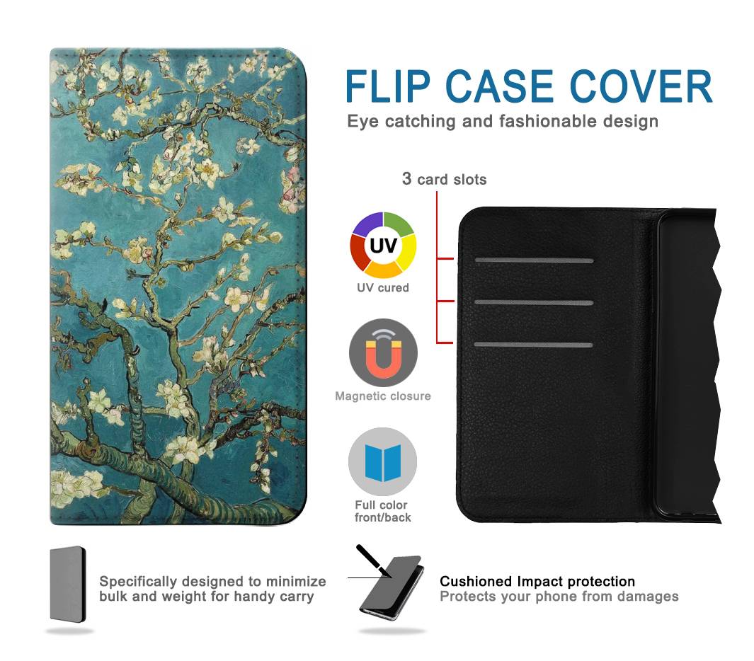 Flip case Samsung Galaxy A52, A52 5G Blossoming Almond Tree Van Gogh