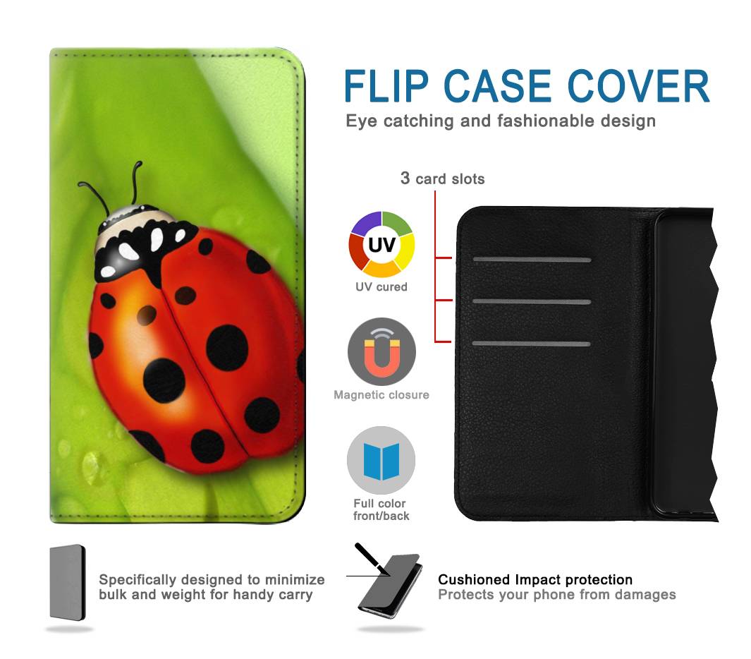 Flip case Google Pixel 6 Pro Ladybug