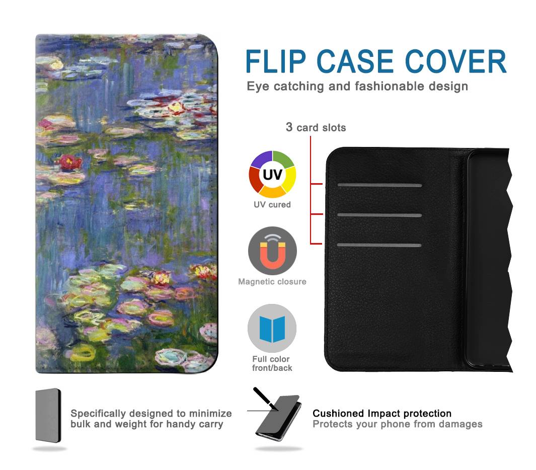 Flip case Motorola Moto G30 Claude Monet Water Lilies