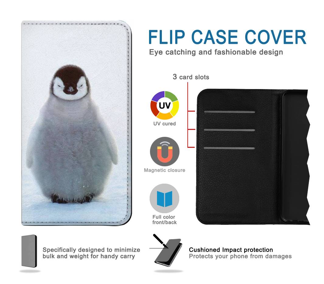 Flip case iPhone 13 Pro Max Penguin Ice