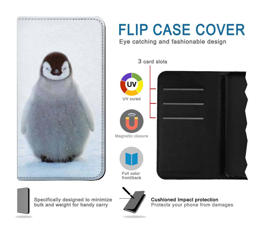 Flip case Samsung Galaxy A32 4G Penguin Ice