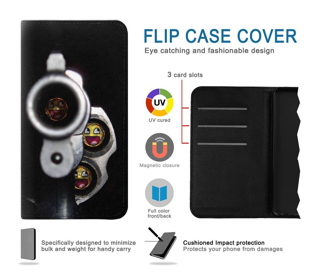 Flip case LG Stylo 6 Smile Bullet Gun
