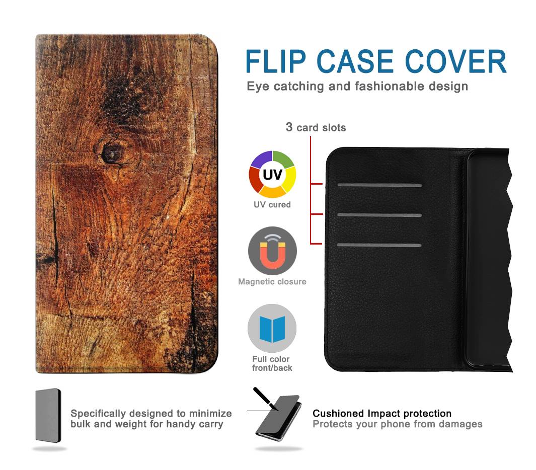 Flip case LG Stylo 6 Wood Skin Graphic