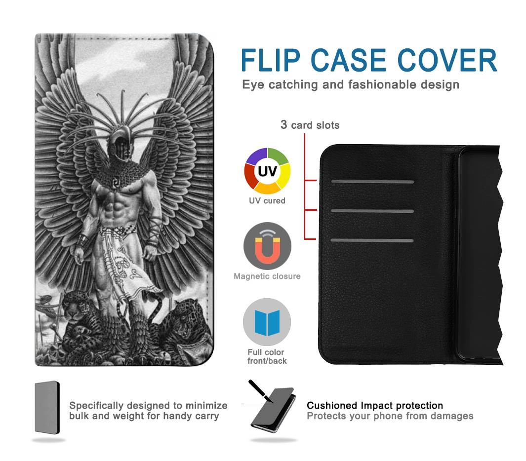 Flip case Samsung Galaxy A51 Aztec Warrior