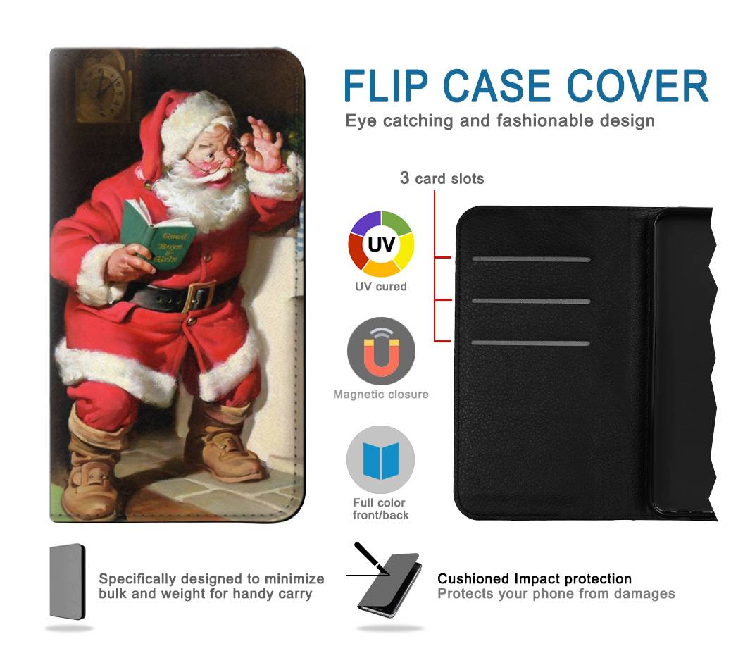 Flip case Samsung Galaxy A12 Santa Claus Merry Xmas