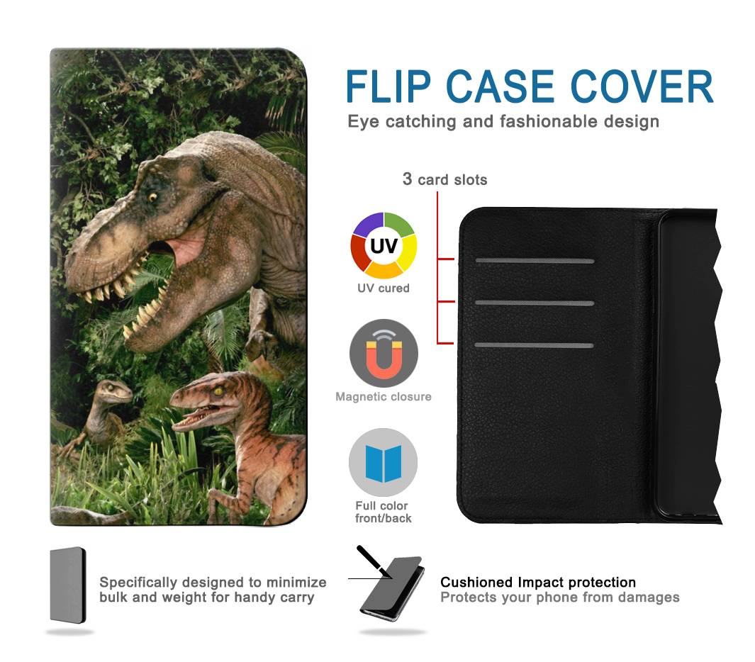 Flip case LG Stylo 5 Trex Raptor Dinosaur