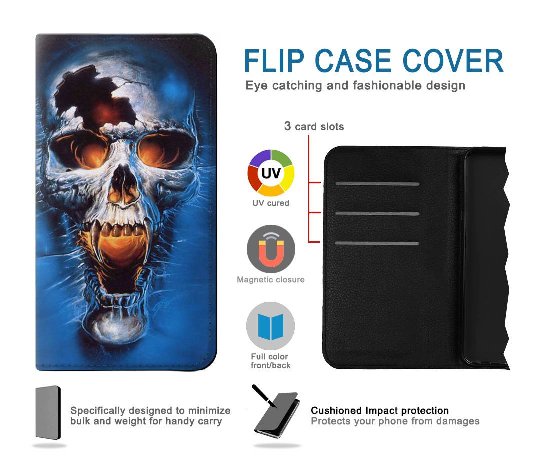 Flip case iPhone 13 Pro Vampire Skull