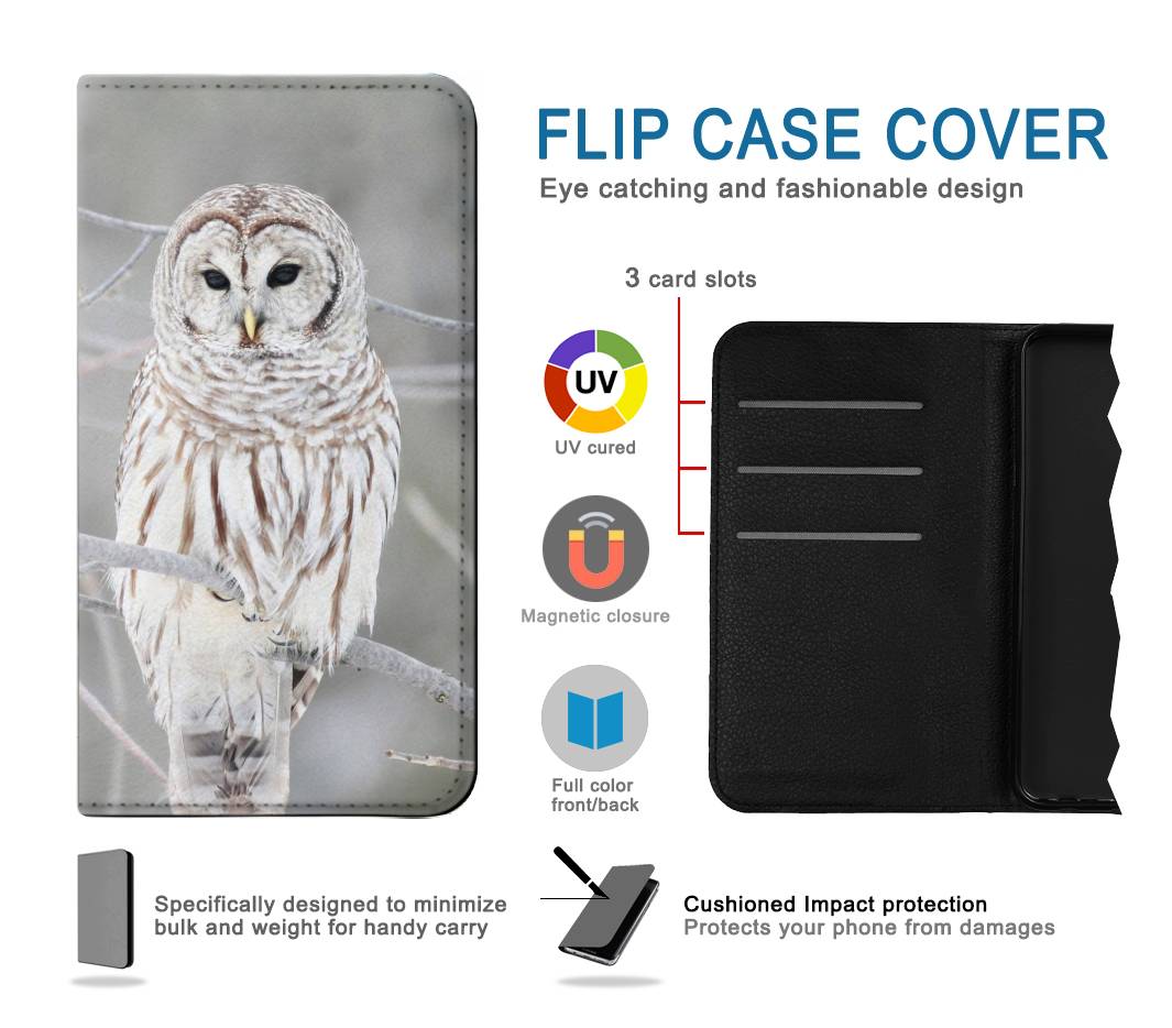 Flip case iPhone 13 Snowy Owl White Owl