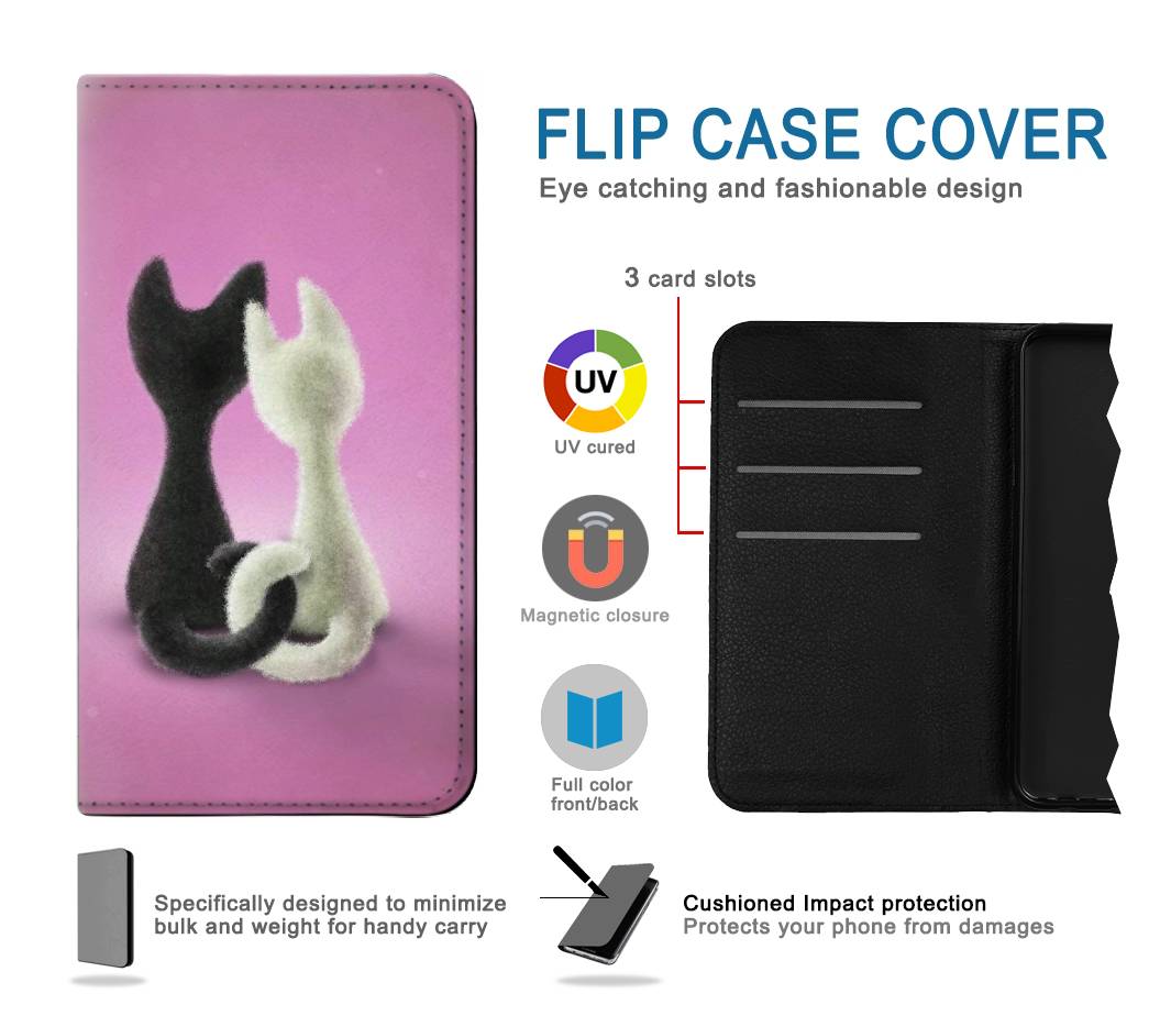 Flip case Google Pixel 4a Love Cat