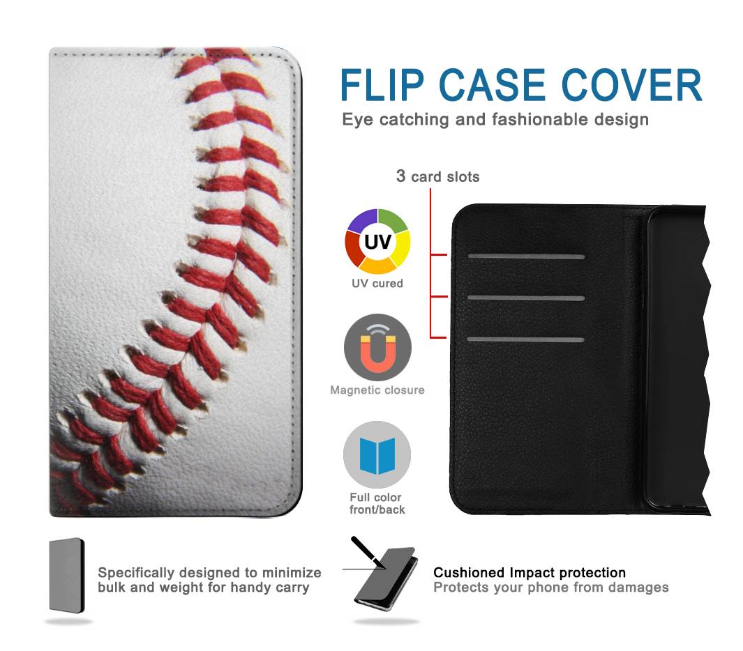 Flip case LG Stylo 6 New Baseball