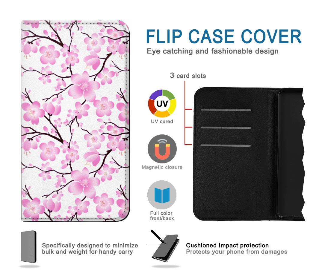 Flip case Motorola G Pure Sakura Cherry Blossoms