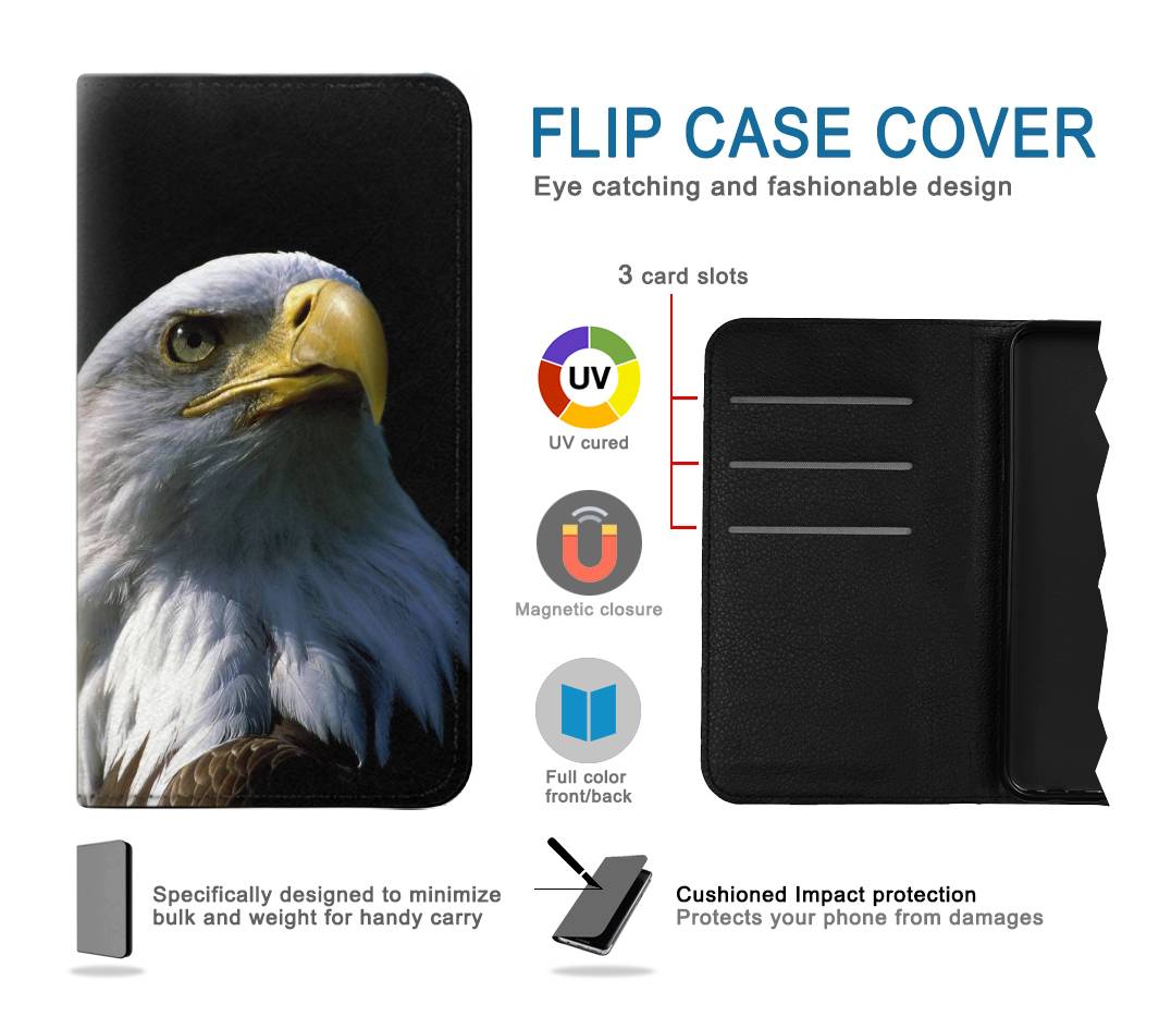 Flip case Apple iPhone 14 Pro Max Bald Eagle