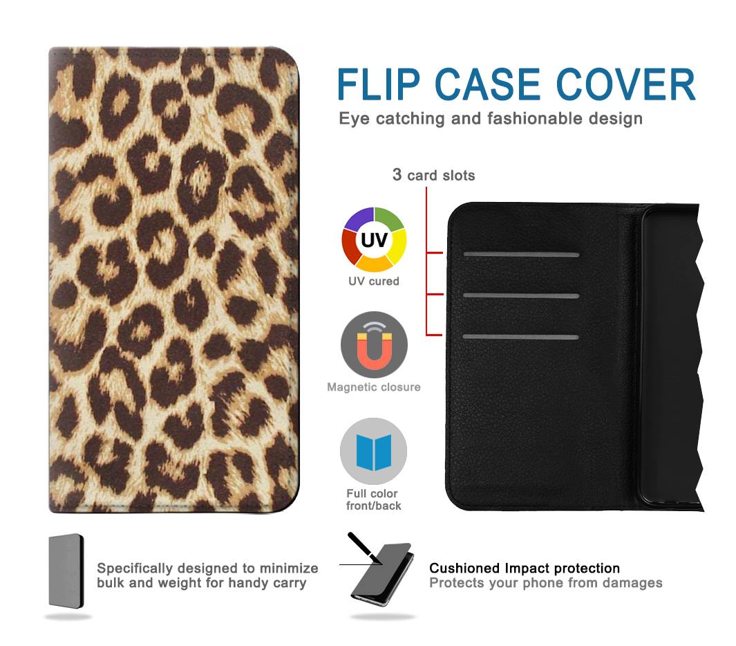 Flip case iPhone 13 Pro Max Leopard Pattern Graphic Printed