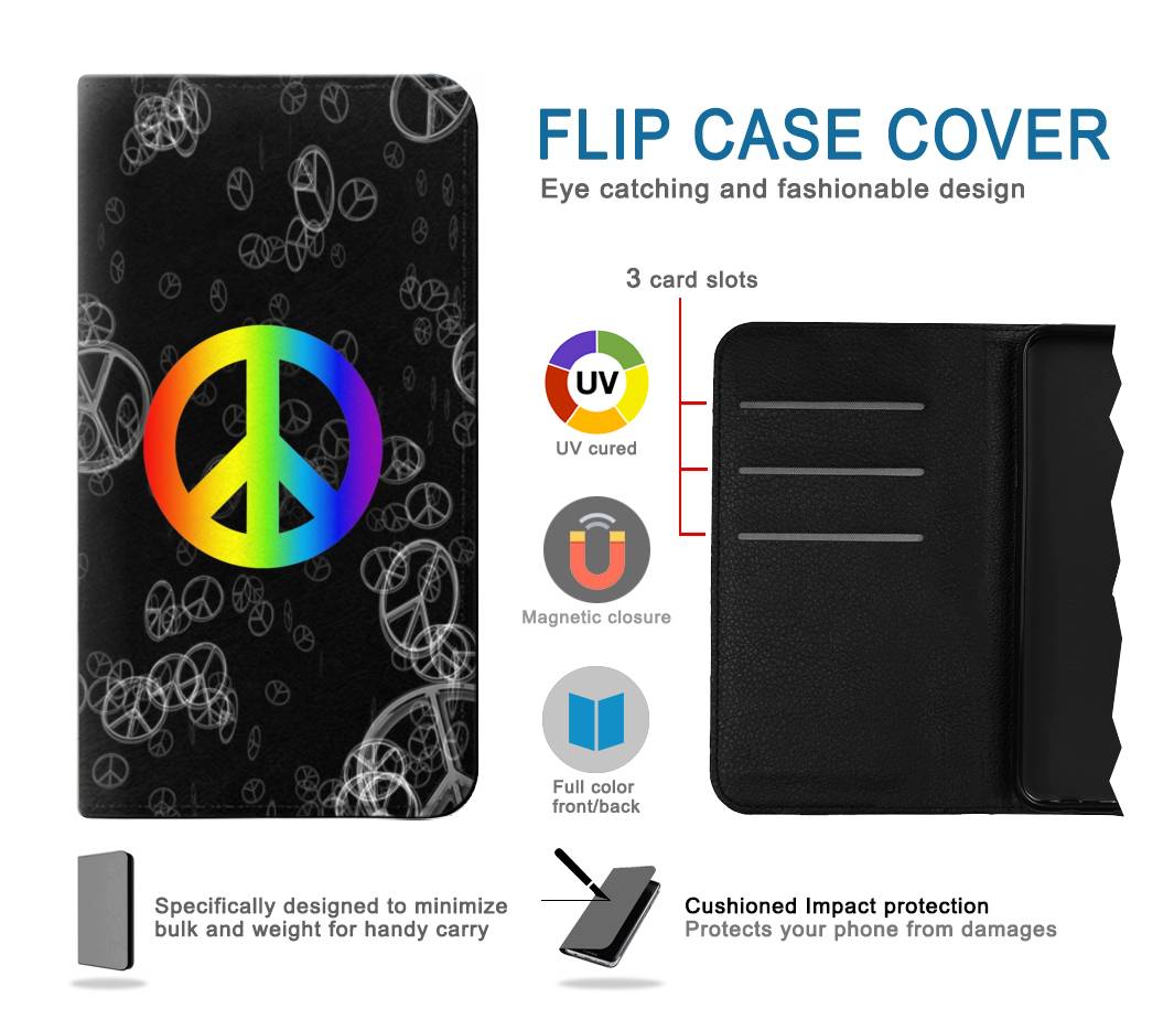 Flip case Apple iiPhone 14 Pro Peace Sign