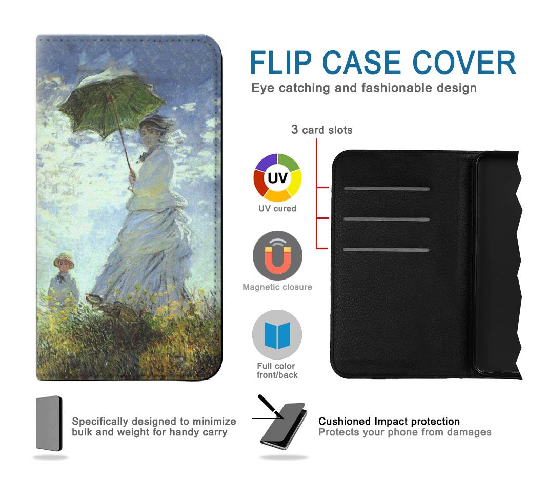 Flip case LG V60 ThinQ 5G Claude Monet Woman with a Parasol