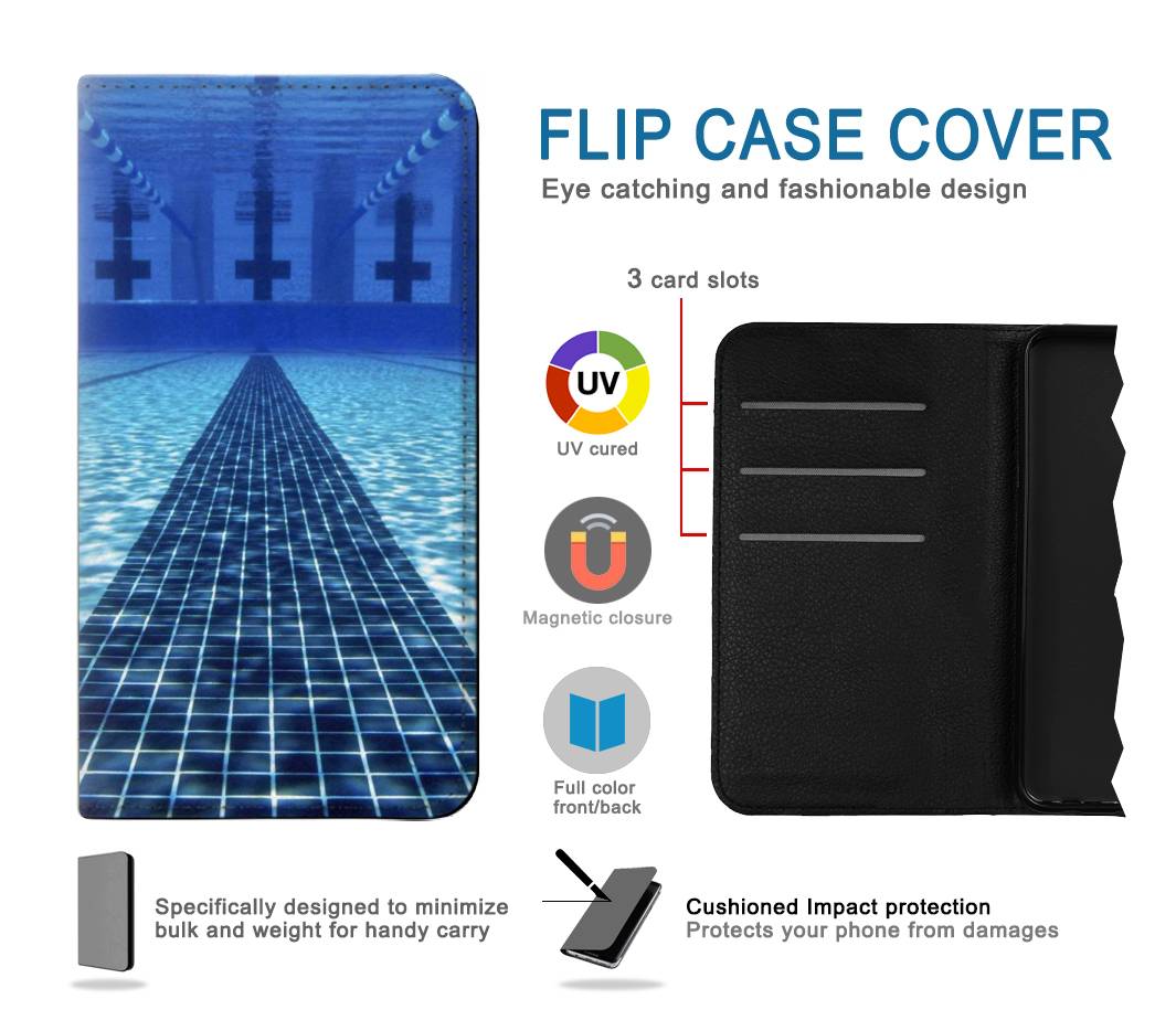 Flip case Samsung Galaxy A22 5G Swimming Pool