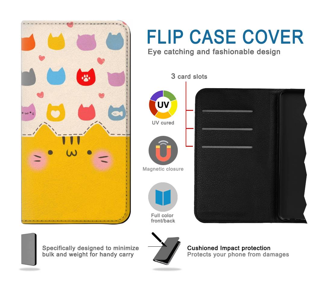 Flip case Samsung Galaxy Fold4 Cute Cat Pattern