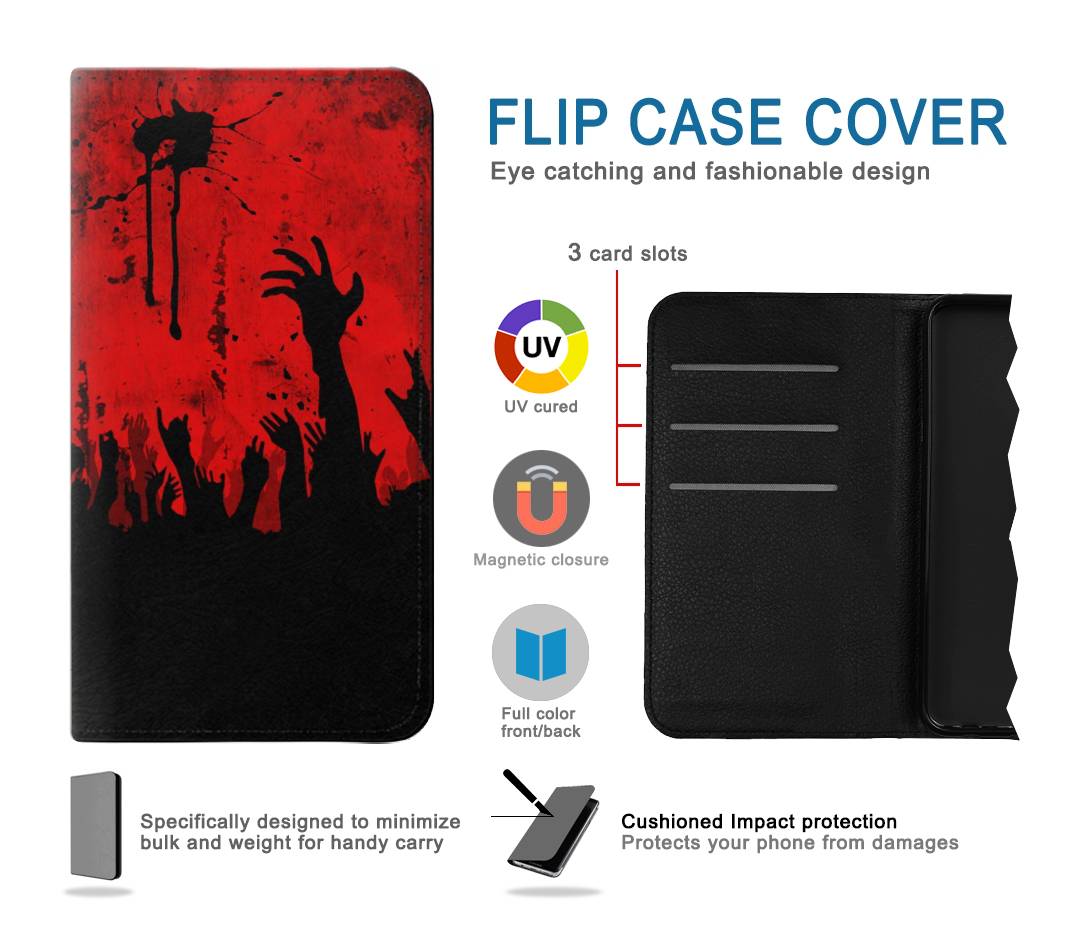 Flip case Samsung Galaxy Note 20 Ultra, Ultra 5G Zombie Hands