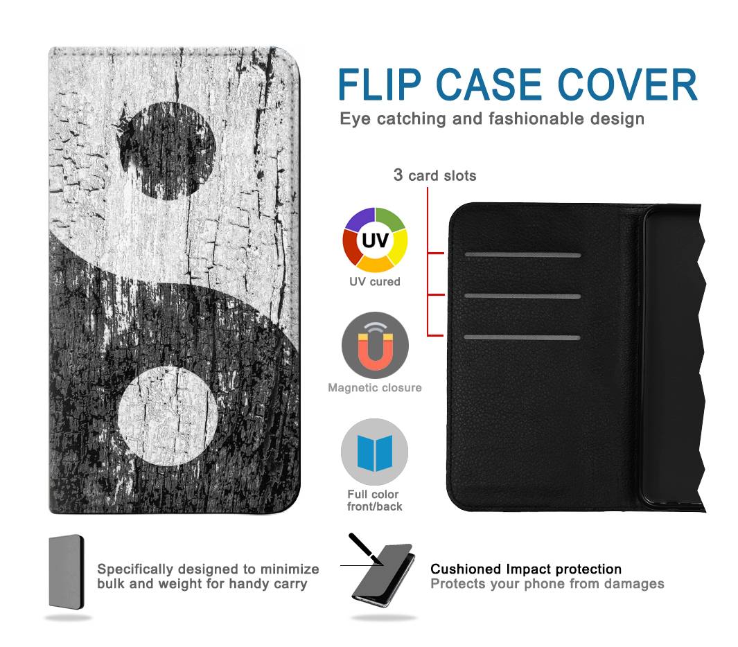 Flip case Motorola Moto G Power (2021) Yin Yang Wood