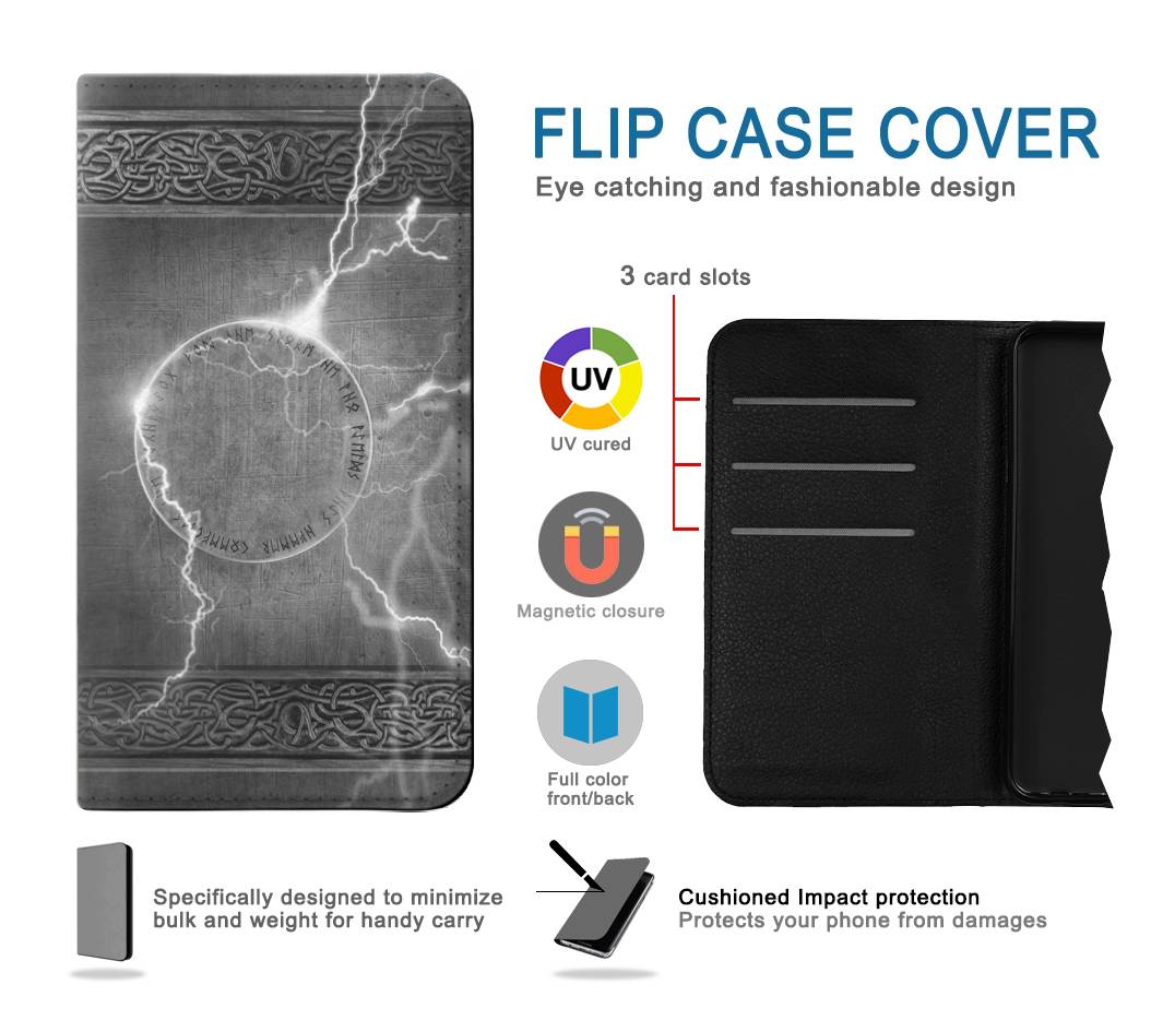 Flip case Samsung Galaxy A20, A30, A30s Thor Thunder Strike Hammer