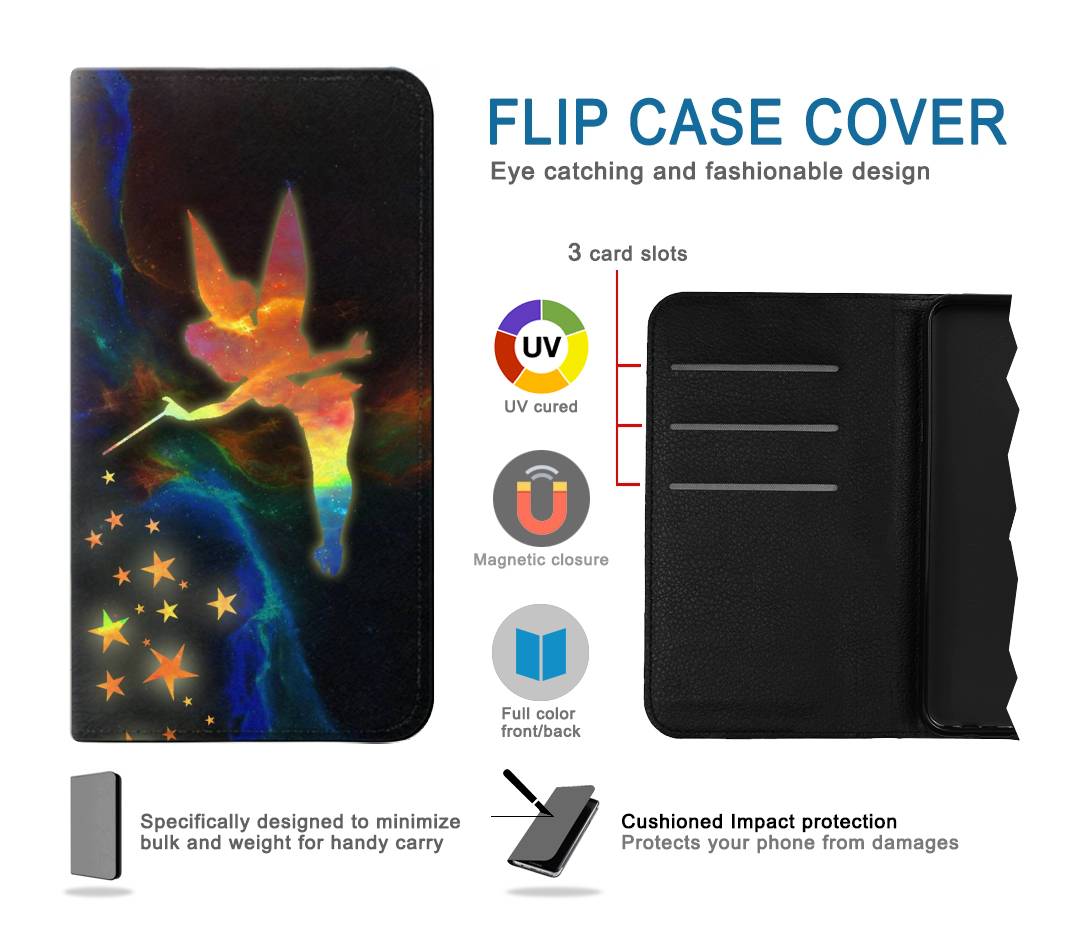 Flip case Google Pixel 5A 5G Tinkerbell Magic Sparkle