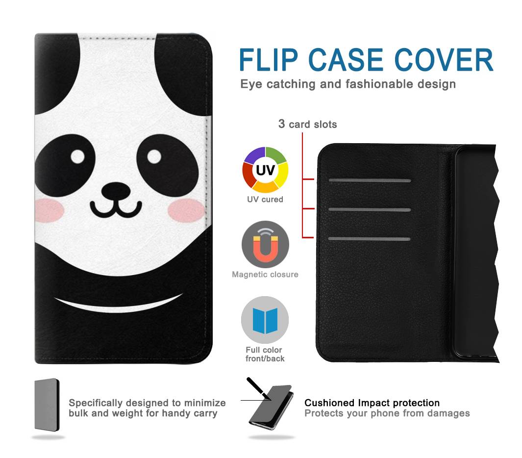 Flip case Samsung Galaxy A22 4G Cute Panda Cartoon