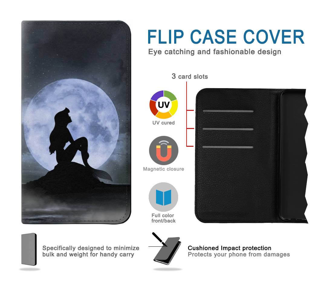 Flip case Google Pixel 6 Mermaid Moon Night