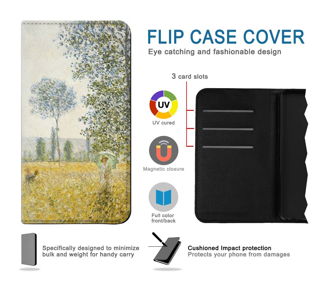 Flip case Motorola Moto G Power (2021) Claude Monet Fields In Spring