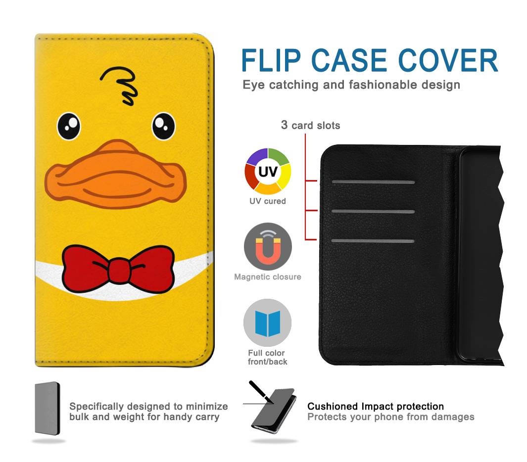 Flip case Motorola Moto G Stylus (2021), G Stylus 5G, G Stylus 5G (2022) Yellow Duck