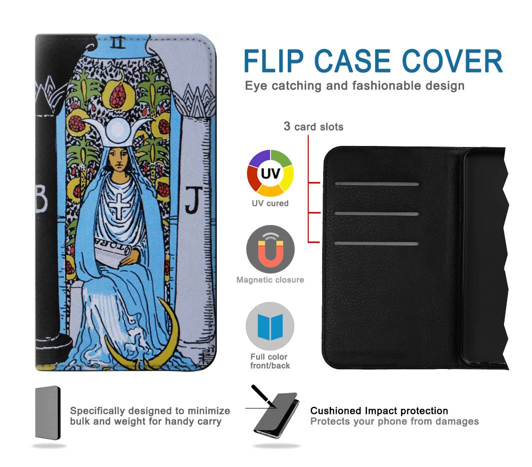 Flip case Samsung Galaxy S22 Ultra 5G High Priestess Tarot Card