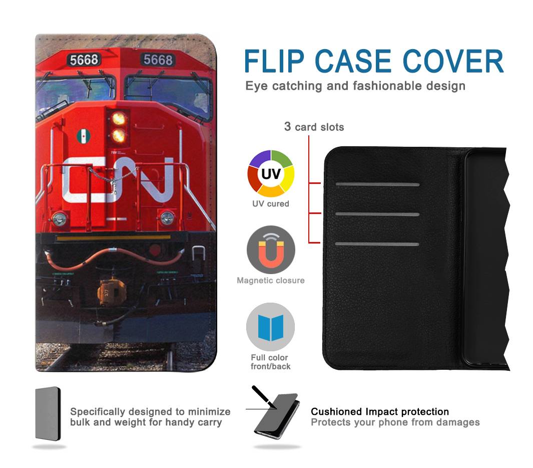 Flip case Samsung Galaxy A52s 5G Train Canadian National Railway