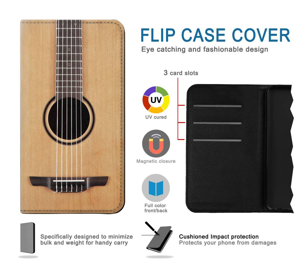 Flip case Samsung Galaxy A20, A30, A30s Classical Guitar