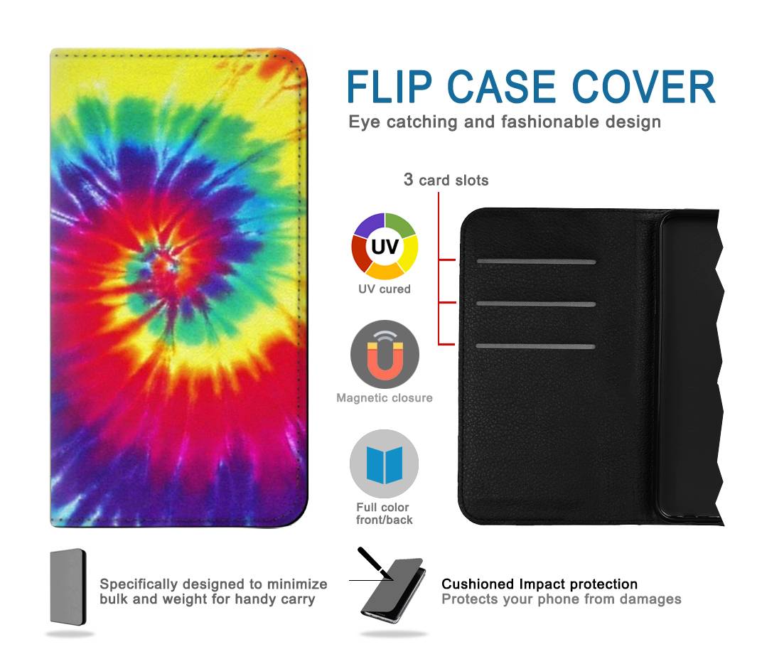 Flip case Samsung Galaxy A12 Tie Dye Fabric Color