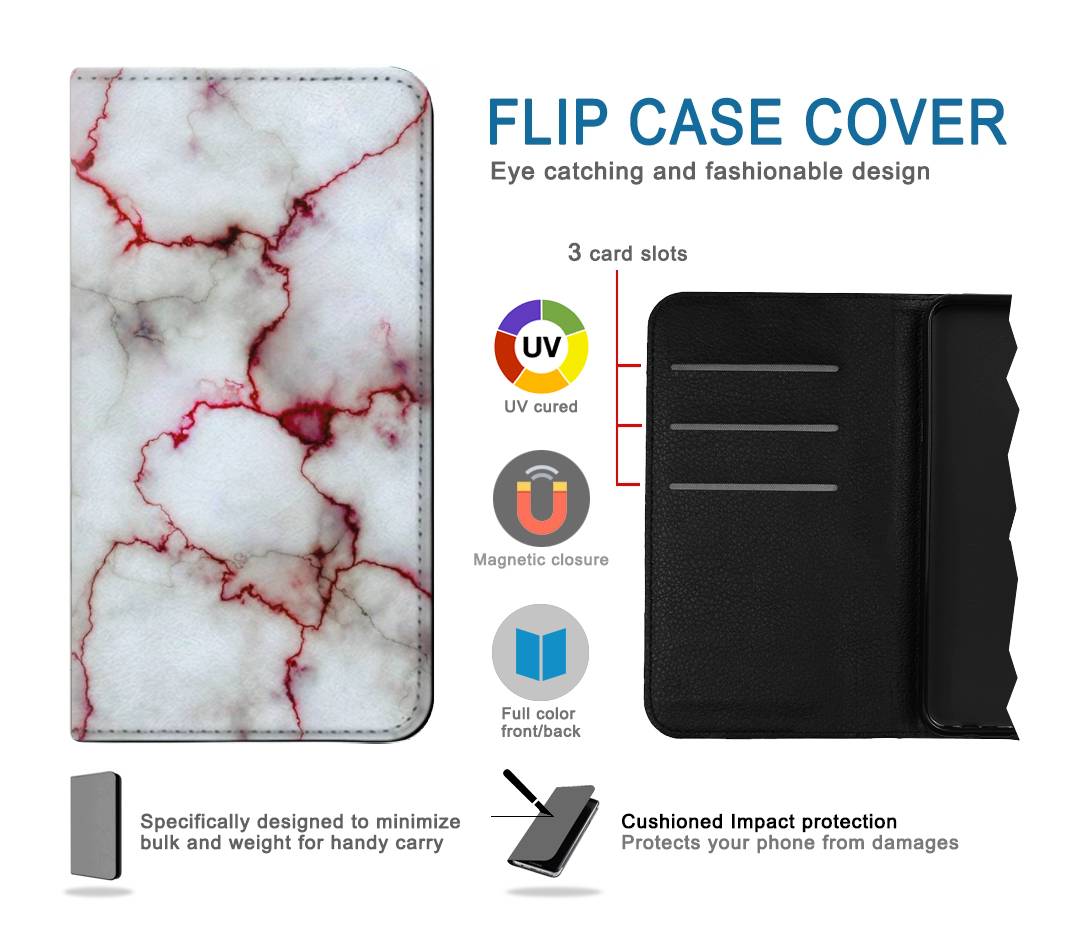 Flip case iPhone 13 Bloody Marble