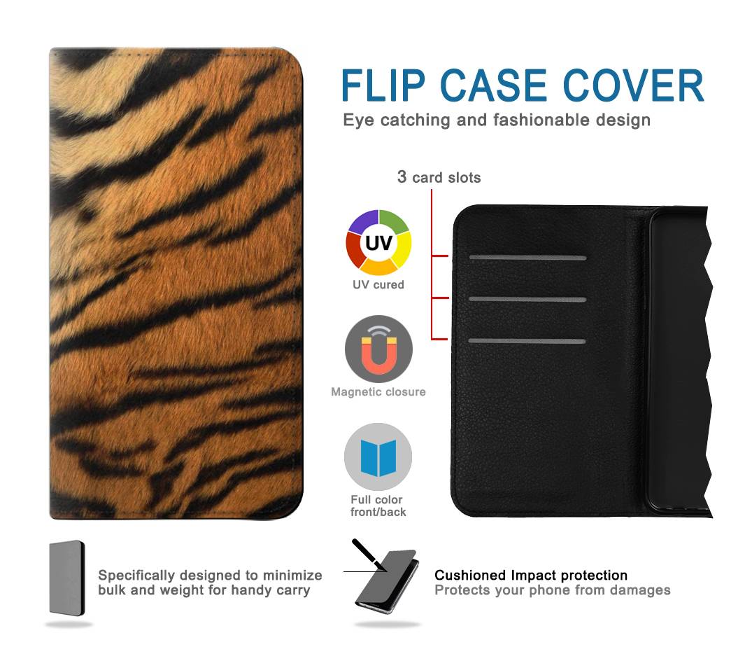 Flip case Motorola Moto G Play (2021) Tiger Stripes Texture