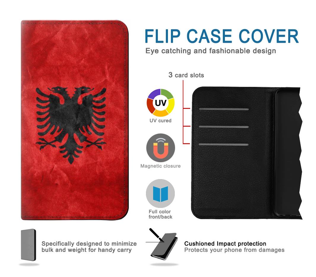 Flip case Samsung Galaxy Fold3 5G Albania Red Flag