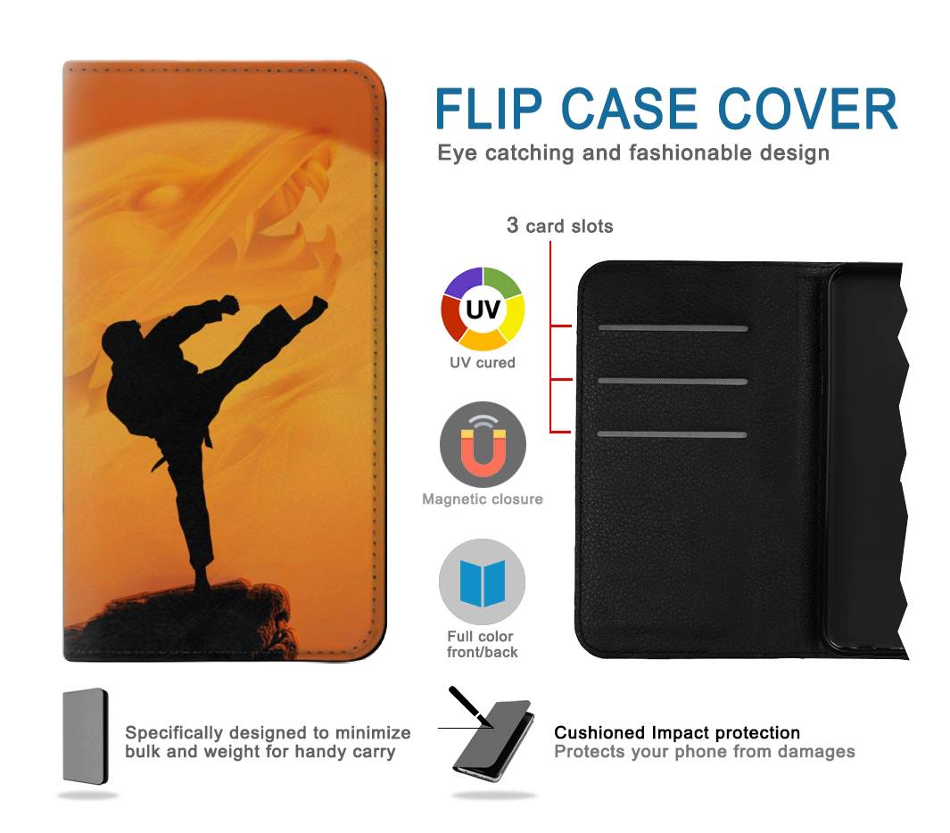 Flip case iPhone 7, 8, SE (2020), SE2 Kung Fu Karate Fighter