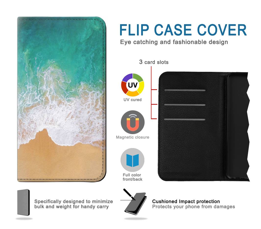 Flip case iPhone 7, 8, SE (2020), SE2 Sea Beach