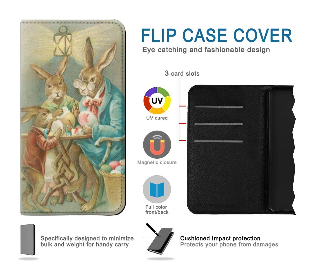 Flip case Motorola Moto G Power (2021) Easter Rabbit Family